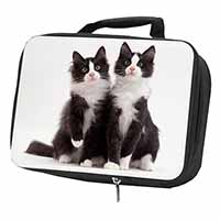 Black and White Cats Black Insulated School Lunch Box/Picnic Bag