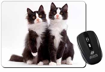 Black and White Cats Computer Mouse Mat