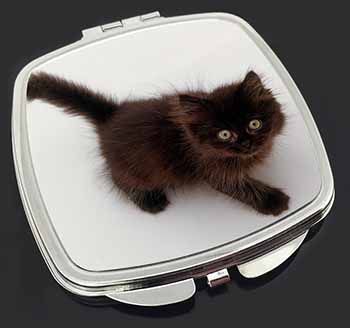 Chocolate Black Kitten Make-Up Compact Mirror