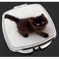 Chocolate Black Kitten Make-Up Compact Mirror