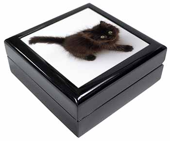 Chocolate Black Kitten Keepsake/Jewellery Box