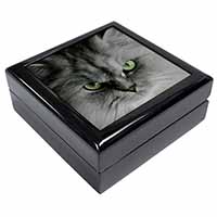 Grey Persian Cat Keepsake/Jewellery Box