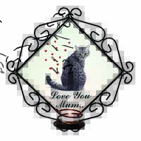 Cat with Red Hearts 