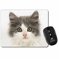 Grey, White Kittens Face Computer Mouse Mat