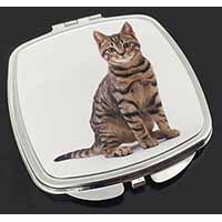 Brown Tabby Cat Make-Up Compact Mirror