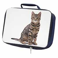 Brown Tabby Cat Navy Insulated School Lunch Box/Picnic Bag