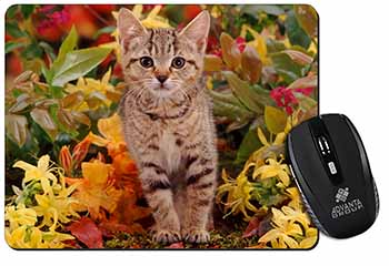 Tabby Kitten in Foilage Computer Mouse Mat