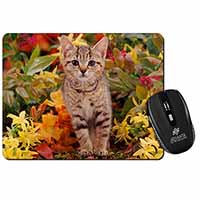 Tabby Kitten in Foilage Computer Mouse Mat