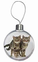 Brown Tabby Cats Christmas Bauble