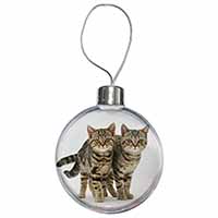Brown Tabby Cats Christmas Bauble