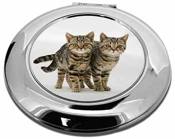 Brown Tabby Cats Make-Up Round Compact Mirror