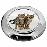 Brown Tabby Cats Make-Up Round Compact Mirror