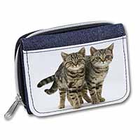 Brown Tabby Cats Unisex Denim Purse Wallet