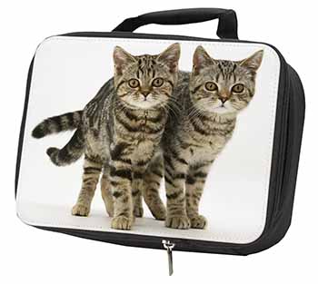 Brown Tabby Cats Black Insulated School Lunch Box/Picnic Bag