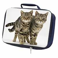 Brown Tabby Cats Navy Insulated School Lunch Box/Picnic Bag