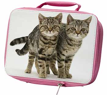 Brown Tabby Cats Insulated Pink School Lunch Box/Picnic Bag