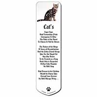 Pretty Tabby Cat Bookmark, Book mark, Printed full colour