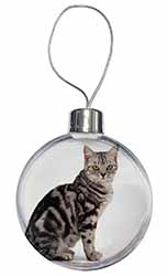 Pretty Tabby Cat Christmas Bauble