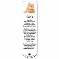 Fluffy Ginger Kitten Bookmark, Book mark, Printed full colour