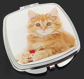 Fluffy Ginger Kitten Make-Up Compact Mirror