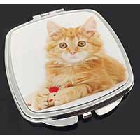 Fluffy Ginger Kitten Make-Up Compact Mirror