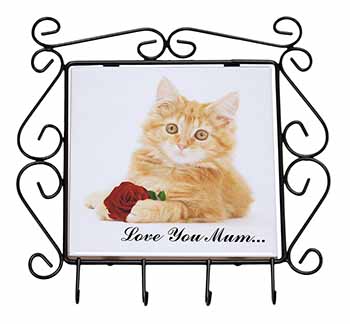 Ginger Cat with Rose 