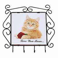 Ginger Cat with Rose 