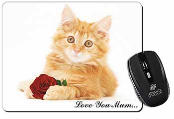 Ginger Cat with Rose 