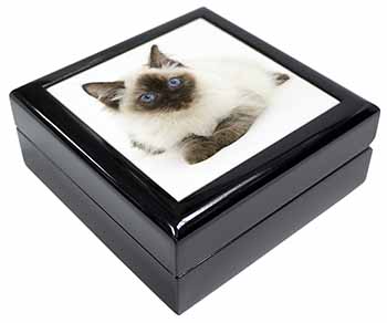 Ragdoll Cat with Blue Eyes Keepsake/Jewellery Box