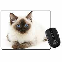 Ragdoll Cat with Blue Eyes Computer Mouse Mat