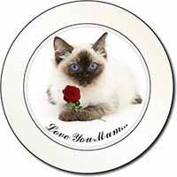 Ragdoll Cat+Rose 