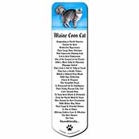 Silver Maine Coon Cat Bookmark, Book mark, Printed full colour