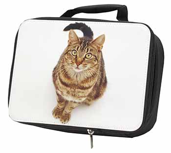 Brown Tabby Cat Black Insulated School Lunch Box/Picnic Bag