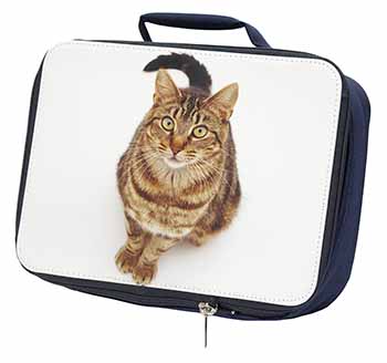 Brown Tabby Cat Navy Insulated School Lunch Box/Picnic Bag