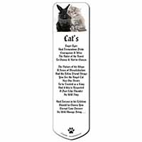 Cute Kitten with Rabbit Bookmark, Book mark, Printed full colour