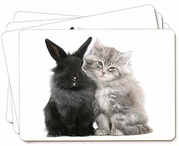 Cute Kitten with Rabbit Picture Placemats in Gift Box
