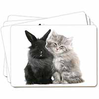 Cute Kitten with Rabbit Picture Placemats in Gift Box