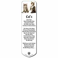 Tabby Cats Bookmark, Book mark, Printed full colour