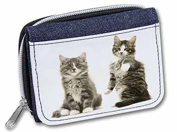 Tabby Cats Unisex Denim Purse Wallet