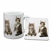 Tabby Cats Mug and Coaster Set