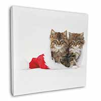 Christmas Kittens Square Canvas 12"x12" Wall Art Picture Print