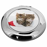 Christmas Kittens Make-Up Round Compact Mirror