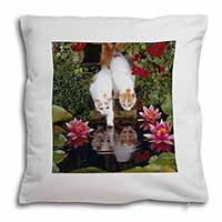 Turkish Van Cats by Fish Pond Soft White Velvet Feel Scatter Cushion