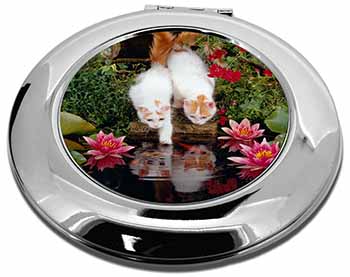 Turkish Van Cats by Fish Pond Make-Up Round Compact Mirror