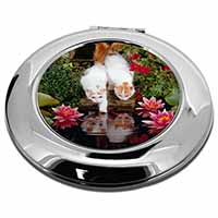 Turkish Van Cats by Fish Pond Make-Up Round Compact Mirror