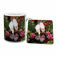 Turkish Van Cats by Fish Pond Mug and Coaster Set