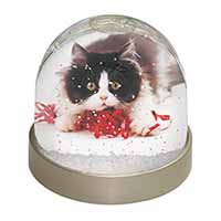 Kitten with Red Ribbon Snow Globe Photo Waterball