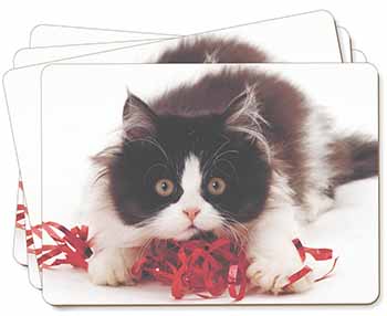 Kitten with Red Ribbon Picture Placemats in Gift Box