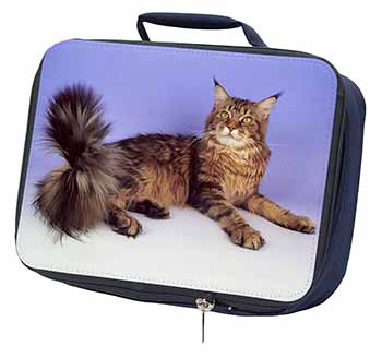 Tabby Maine Coon Cat Navy Insulated School Lunch Box/Picnic Bag
