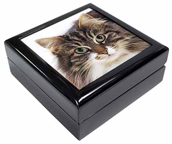 Face of Tortoiseshell Cat Keepsake/Jewellery Box